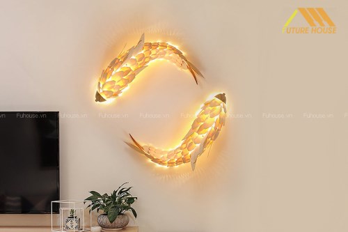 Đèn gỗ trang trí treo tường cá chép - Nội Thất Future House - Công Ty TNHH Sản Xuất Thương Mại Ngôi Nhà Việt